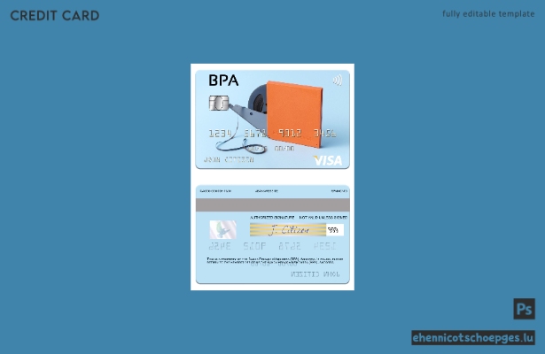 Beispielvorschau für eine BPA-Visakarte der Andorra Banca Privada d'Andorra
